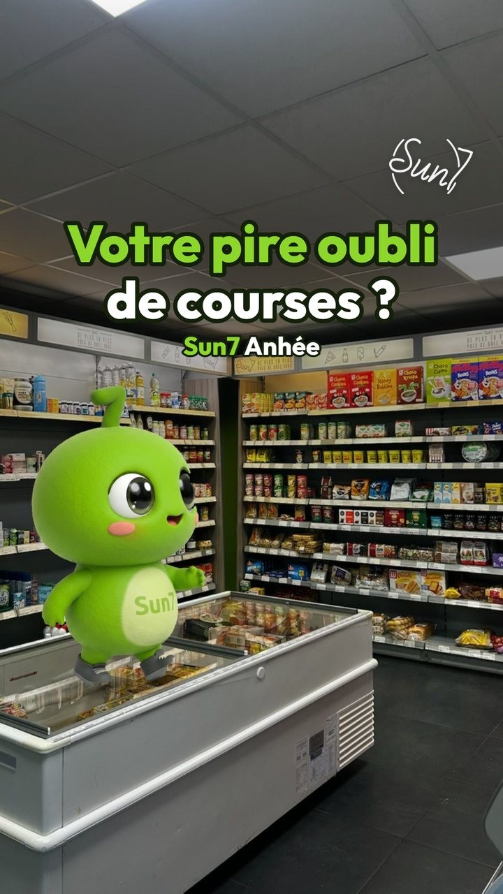 Septi dans un rayon du Sun7 Anhée, sur une vraie photo du magasin